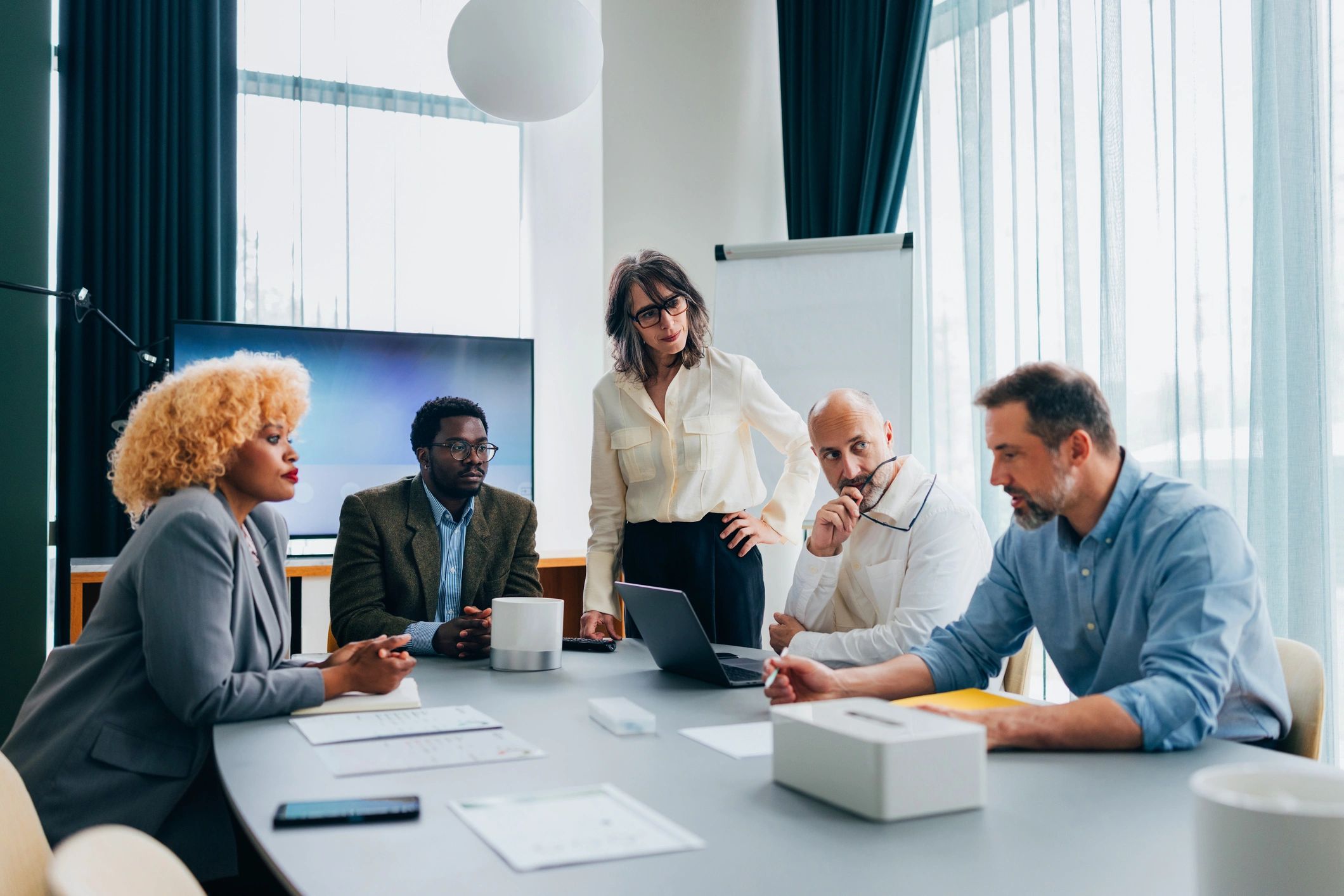 Business meeting showcasing strategic planning